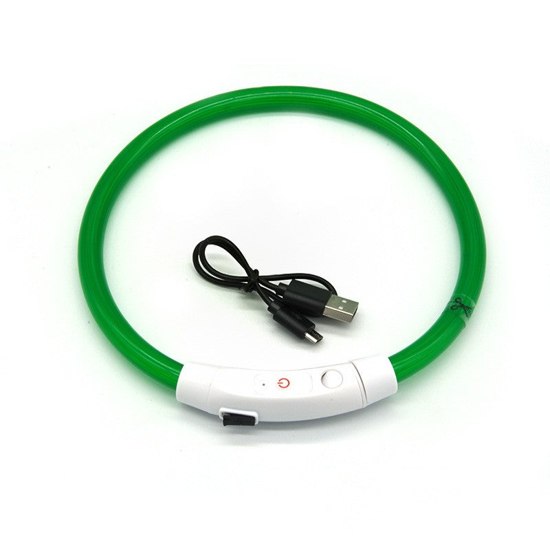 LED-Leuchthalsband für Hunde – Wiederaufladbar mit USB