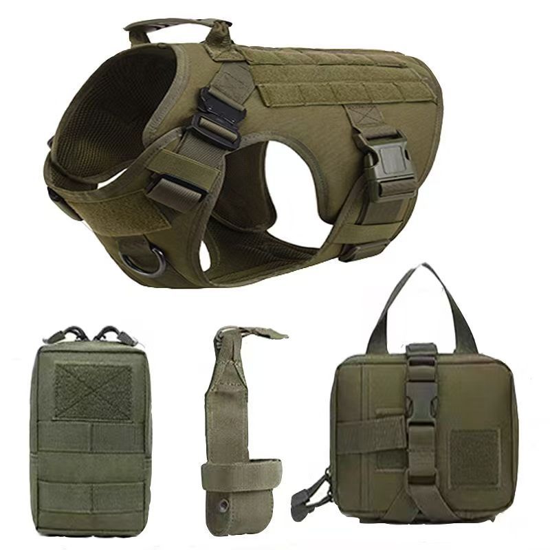 Militär Hunde Outdoor Weste 4-teiliges oder 6-Teiliges Multi-Funktion Set mit Zubehör.