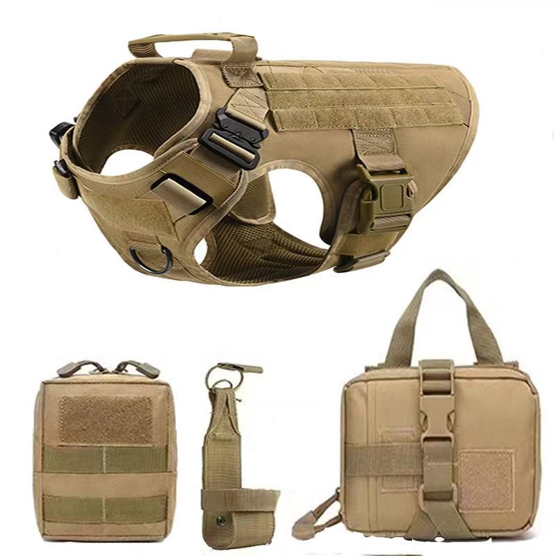 Militär Hunde Outdoor Weste 4-teiliges oder 6-Teiliges Multi-Funktion Set mit Zubehör.