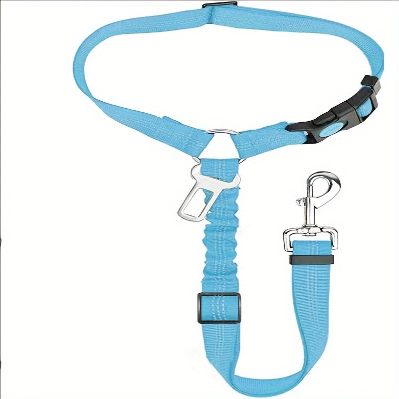 Verstellbarer Sicherheitsgurt für Hunde – Nylon-Autogurt mit Karabiner für sichere Fahrten
