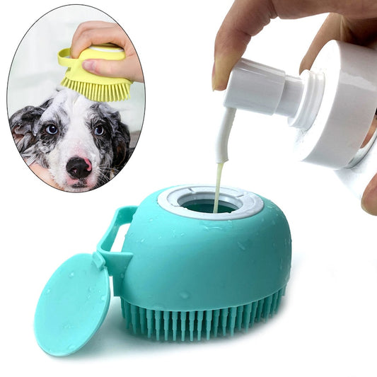 Silikon-Massagehandschuh für Hunde & Katzen – Sanfte Fellpflege & Badehilfe